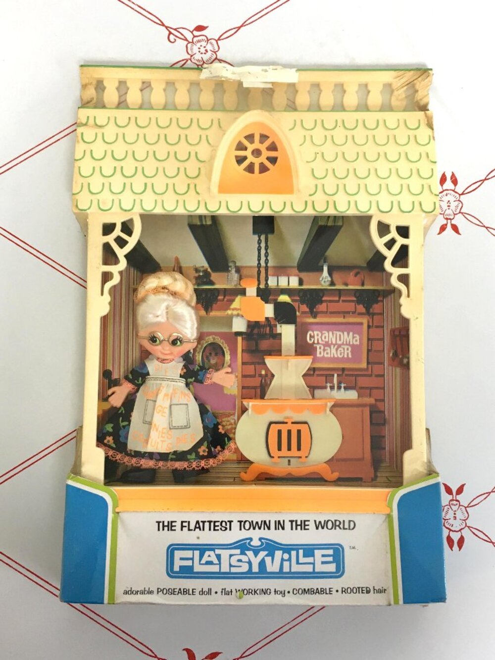 Vintage RARE 1971 Flatsyville "Grandma Baker" Sealed Set by Ideal